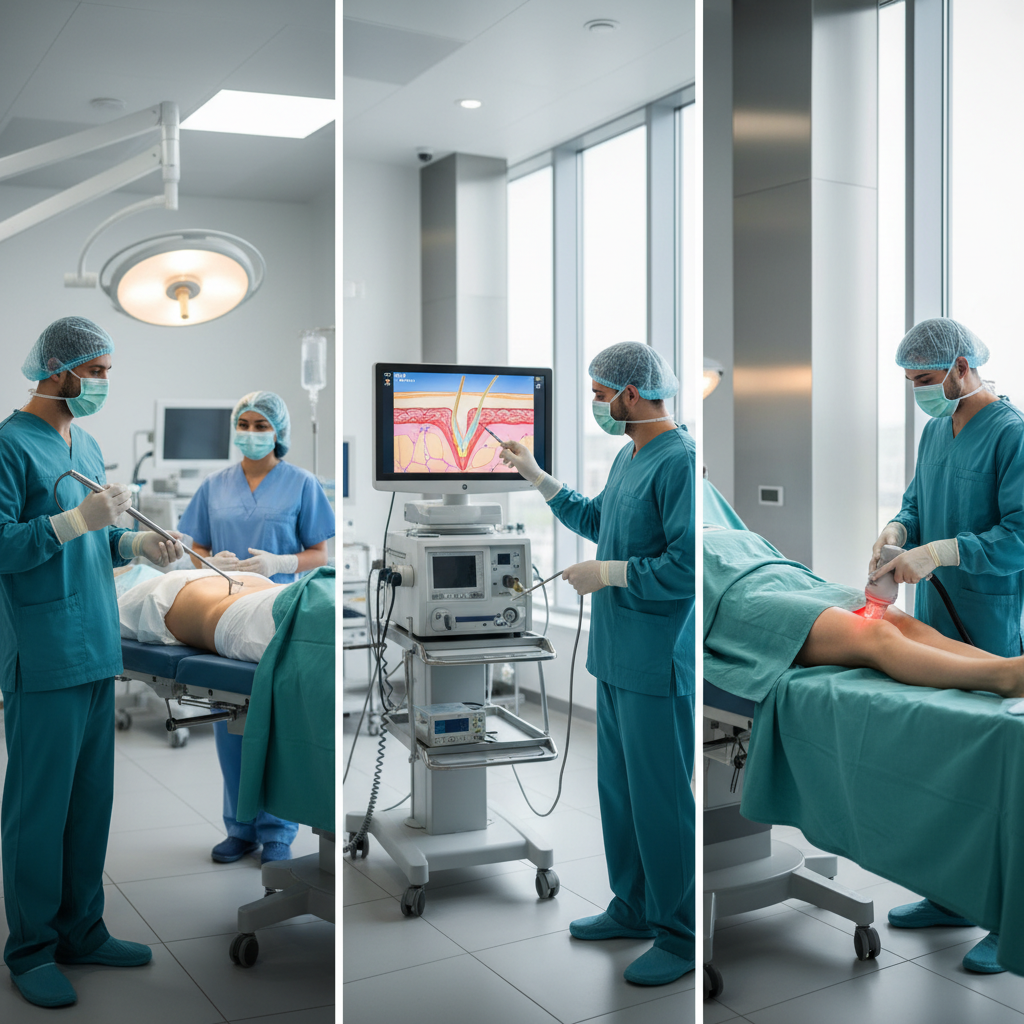 Klasik, Vaser ve lazer destekli liposuction teknikleri karşılaştırması
