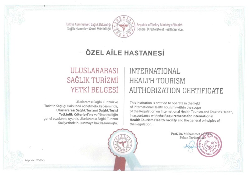 Sağlık Turizmi Yetki Belgesi